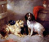 George Armfield Canvas Paintings - Terriers and Hound